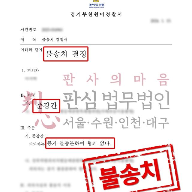 [불송치] 준강간/카메라촬영 | 썸을 타던 여성과의 관계 이후 입건된 사건, 불송치